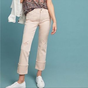EUC Anthropology Pilcro and the Letterpress light pink jeans